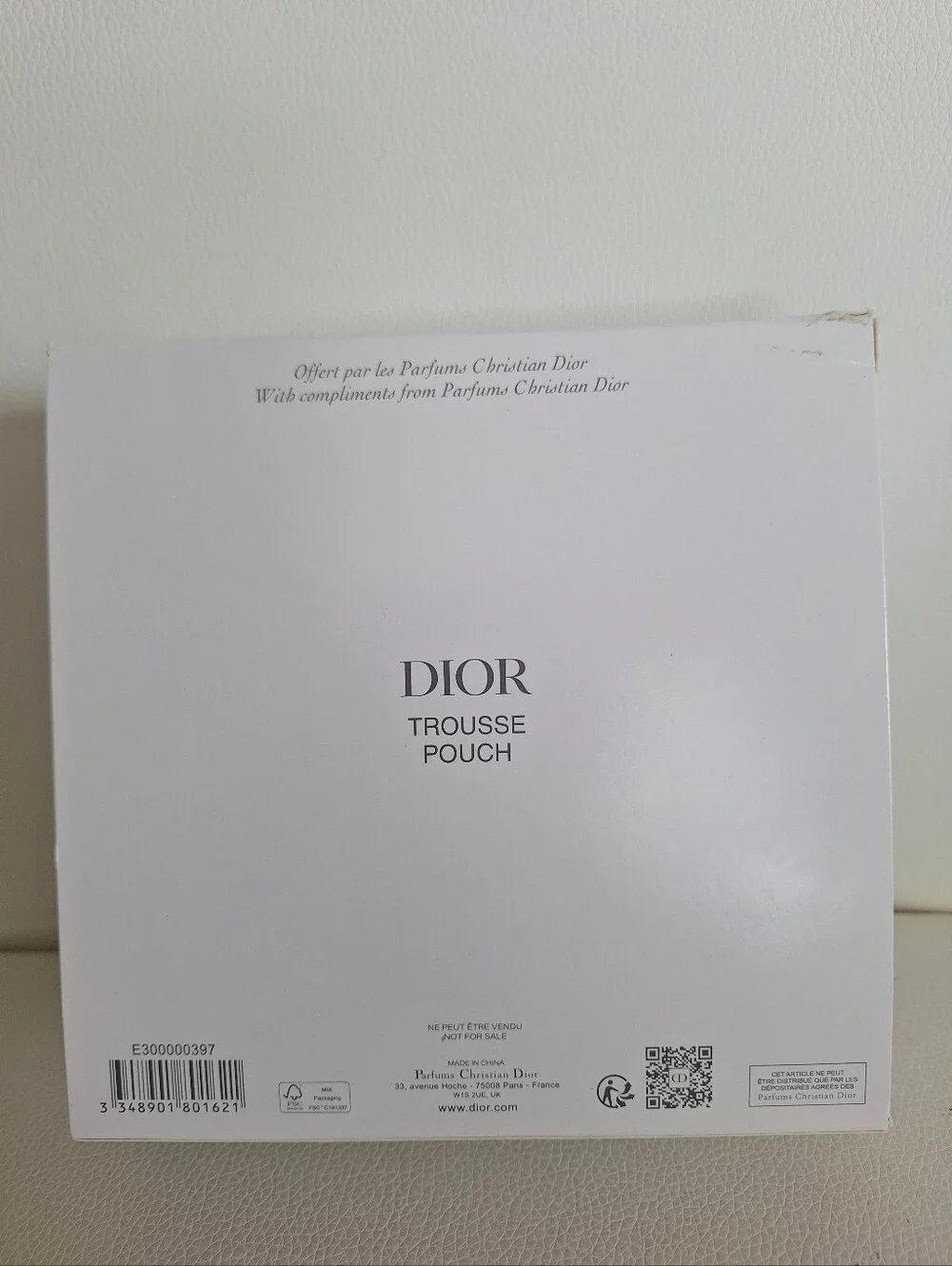Dior Pink & Gold Butterfly Round Beauty Pouch NWOT